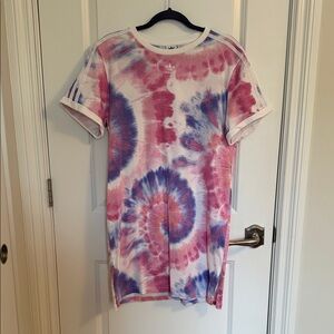 adidas Originals Tie-Dye Dress - Pink and Blue